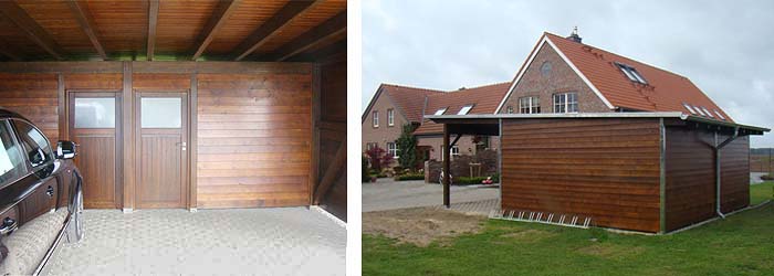 Carports in Holzbauweise für langlebigen Wetterschutz, Detailansichten